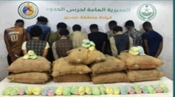 القبض على 11 يمنيًا وإثيوبيًا في عسير حاولوا تهريب 180 كيلو قات